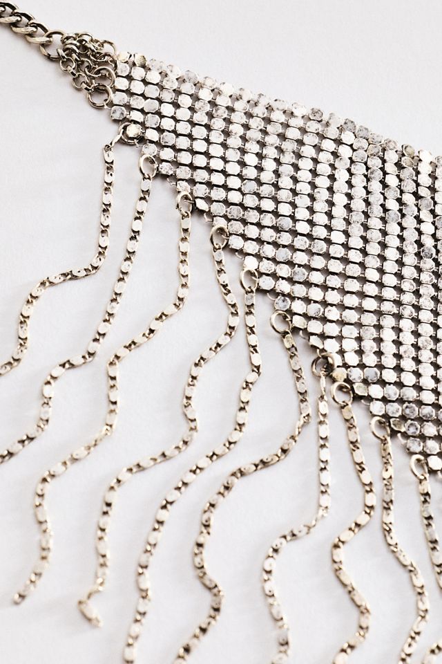 By Anthropologie Chainmail Scarf Necklace #1
