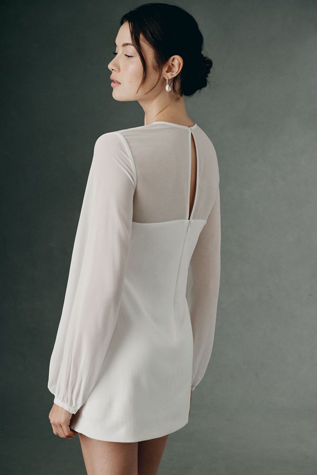 Endless Rose Chiffon Crepe Puff Sleeve Mini Dress #2