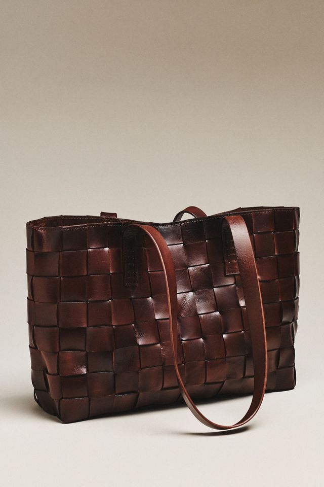 Wyeth Frankie Woven Leather Tote Bag #1