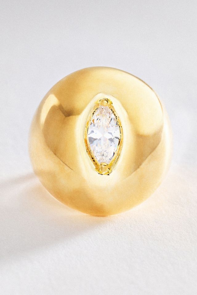 By Anthropologie Chunky Bezel Ring #1