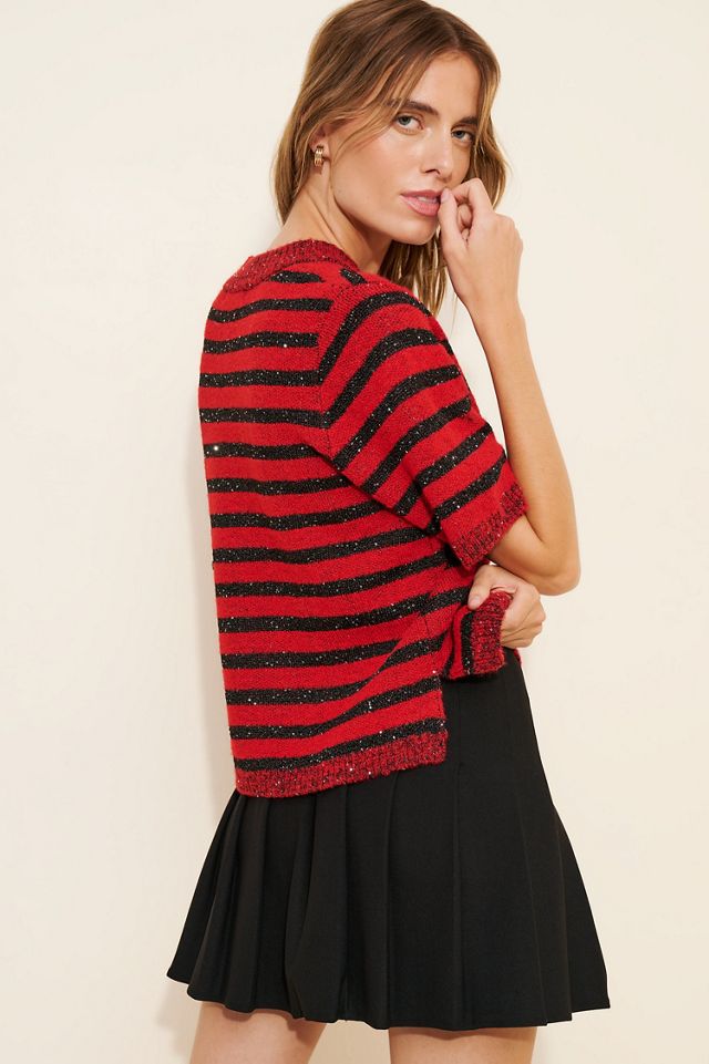 Sanctuary Short Sleeve Shine Sweater Tee #1