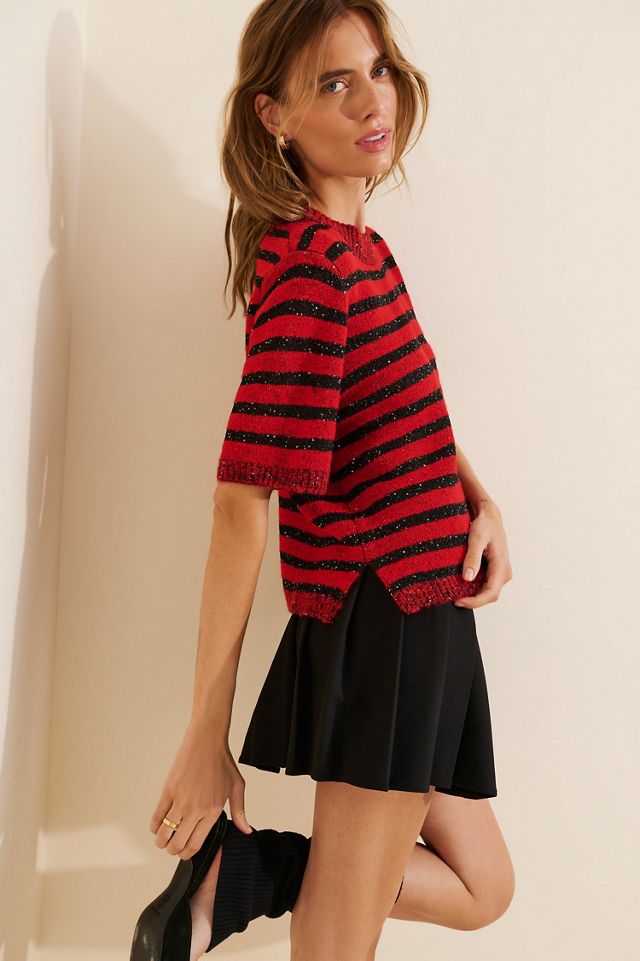 Sanctuary Short Sleeve Shine Sweater Tee #2