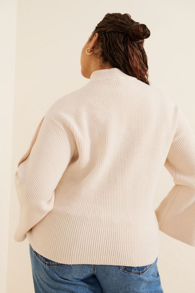 Eloquii Button Sleeve Sweater #1