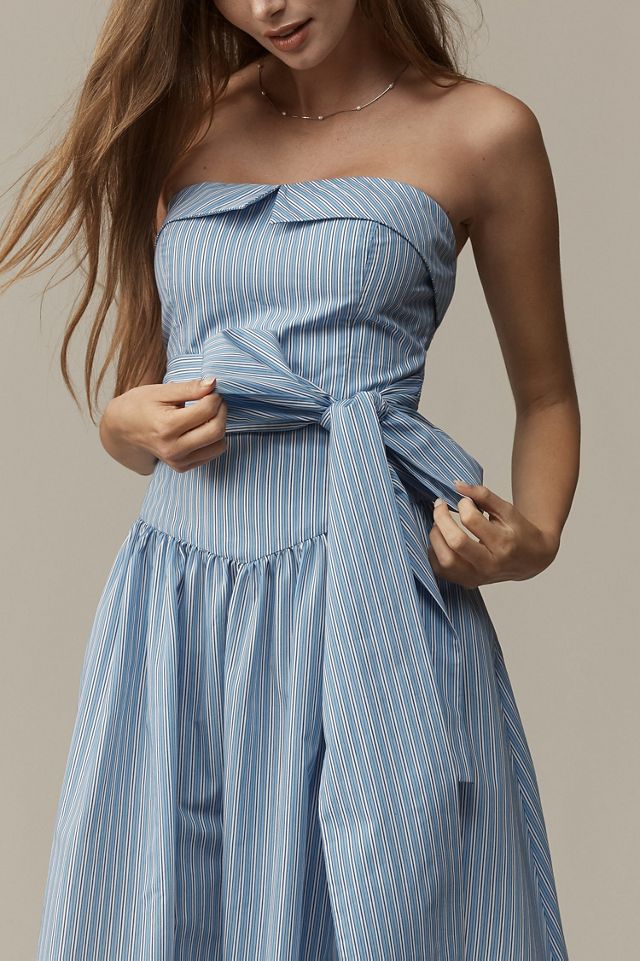 Mare Mare Strapless Shirting Midi Dress #2