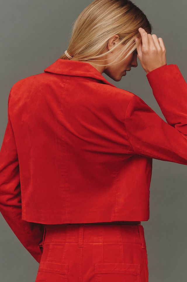 Maeve Cropped Tuxedo Blazer #1