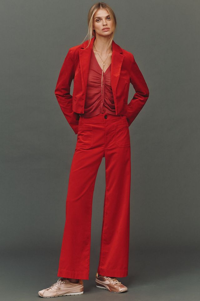 Maeve Cropped Tuxedo Blazer #3