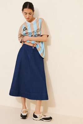 Barbour Maia Denim Midi Skirt