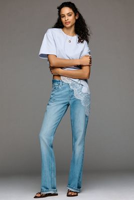 Pilcro Loose Low-Rise Straight Jeans