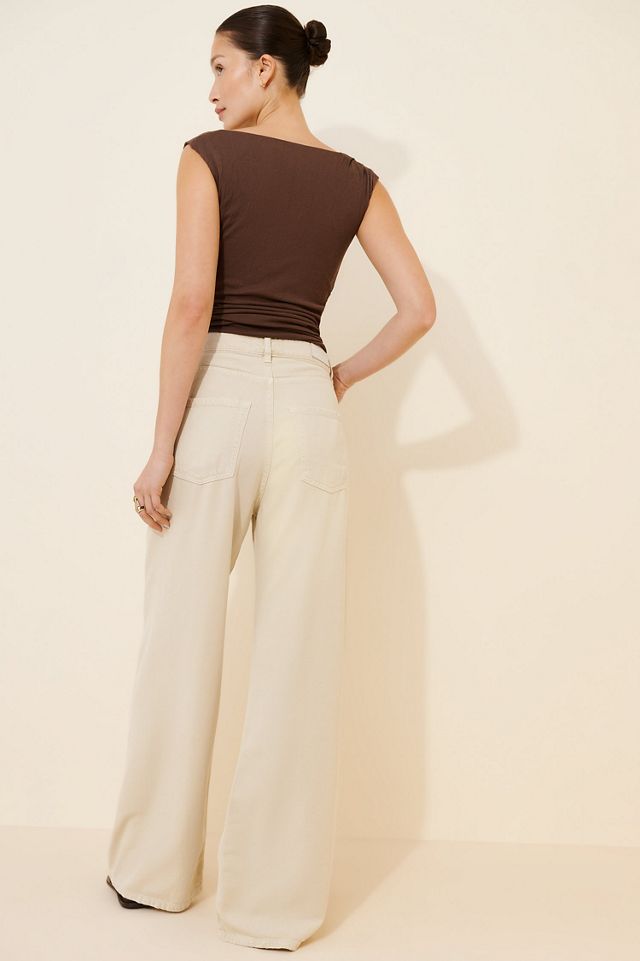 Icon Denim High Rise Light Wash Wide Leg Jeans #1