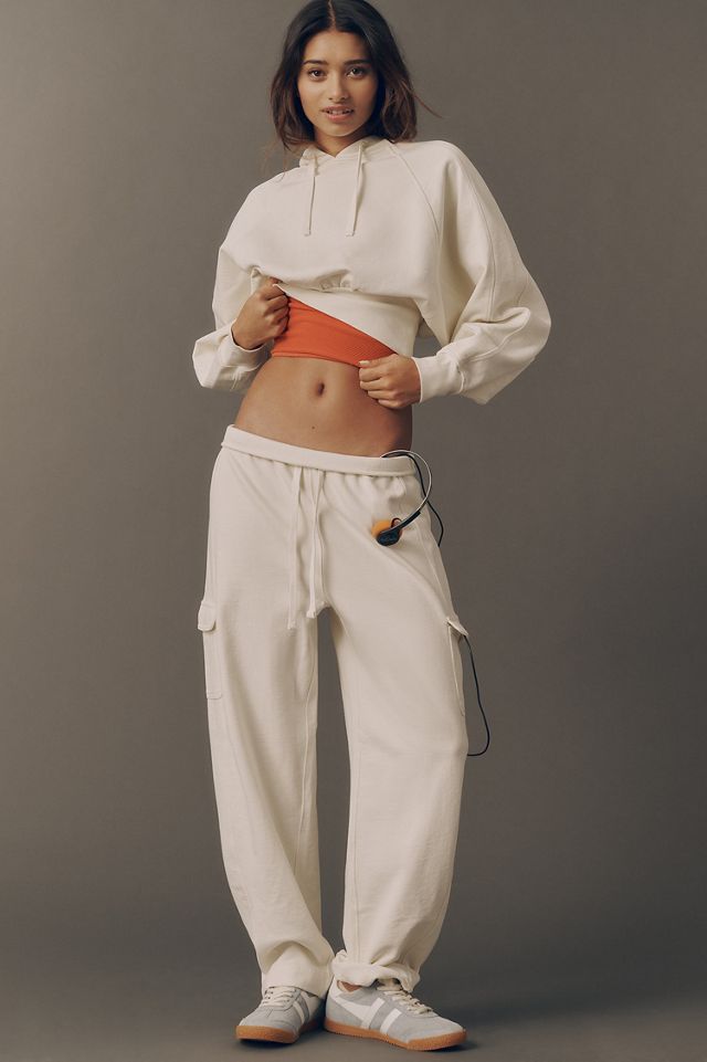 Daily Practice by Anthropologie Washed to Shore Cotton Cropped Sweatshirt #2