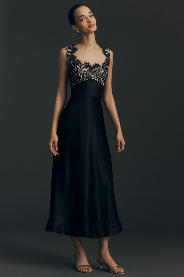 jocelyn maxi dress black Maeve The Sleeveless Lace Midi 100% PolyesterImported