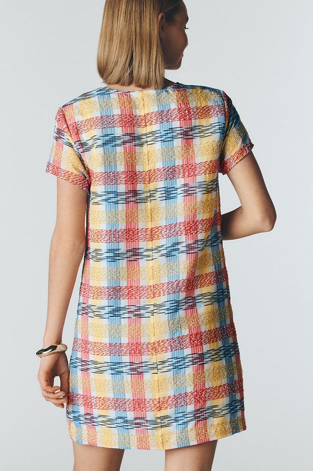 Maeve Plaid Buttondown Shift Dress #1