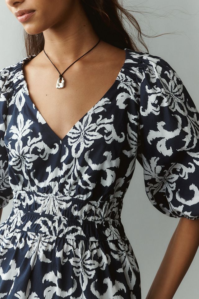 Smocked Puff Sleeve Mini Dress #2