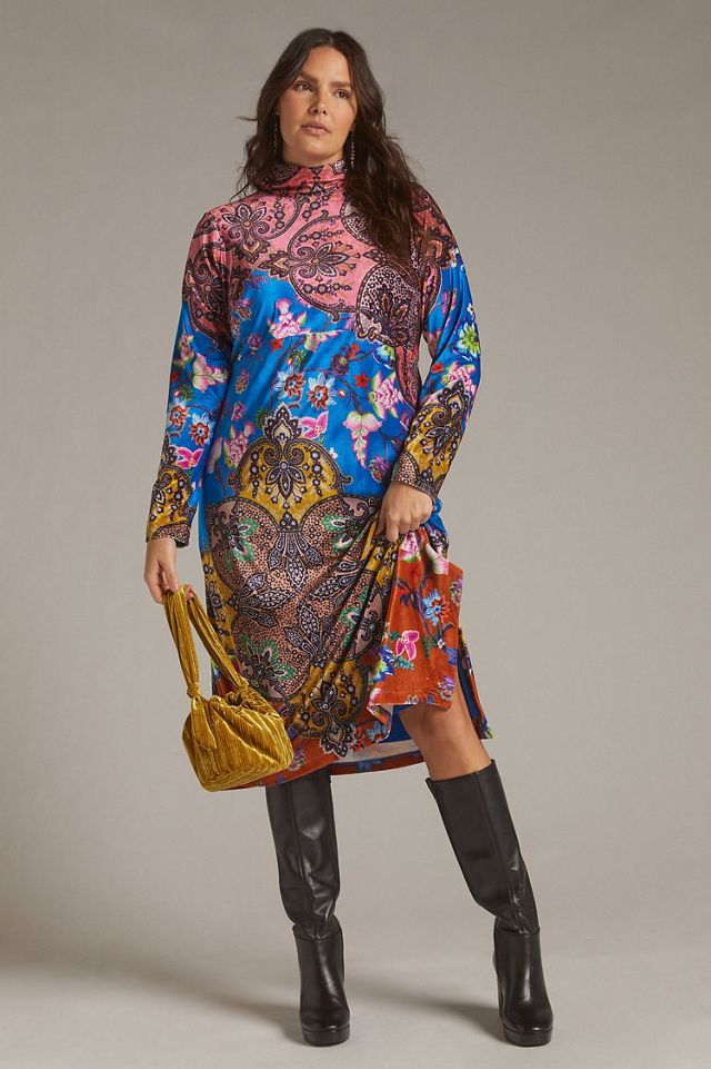 Slim High Neck Midi Dress #3