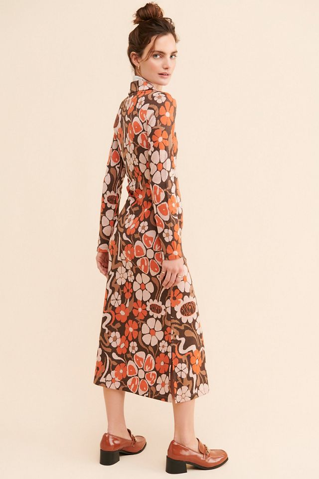 Damson Madder Maude Jacquard Floral Dress #1