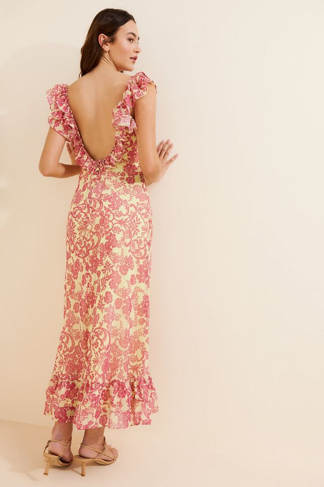 BHLDN Lottie Ruffled Low-Back Maxi Gown #1
