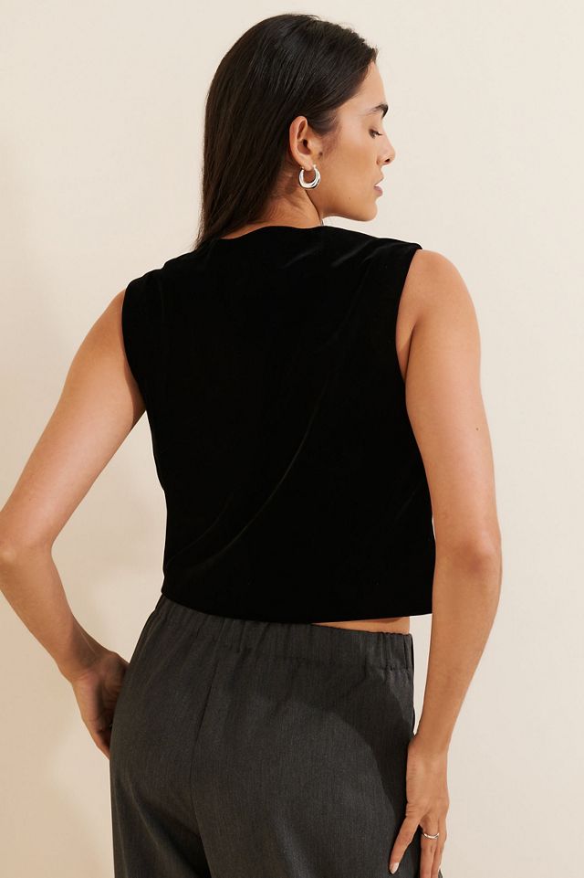 Dolan Velvet Button-Up Vest #1