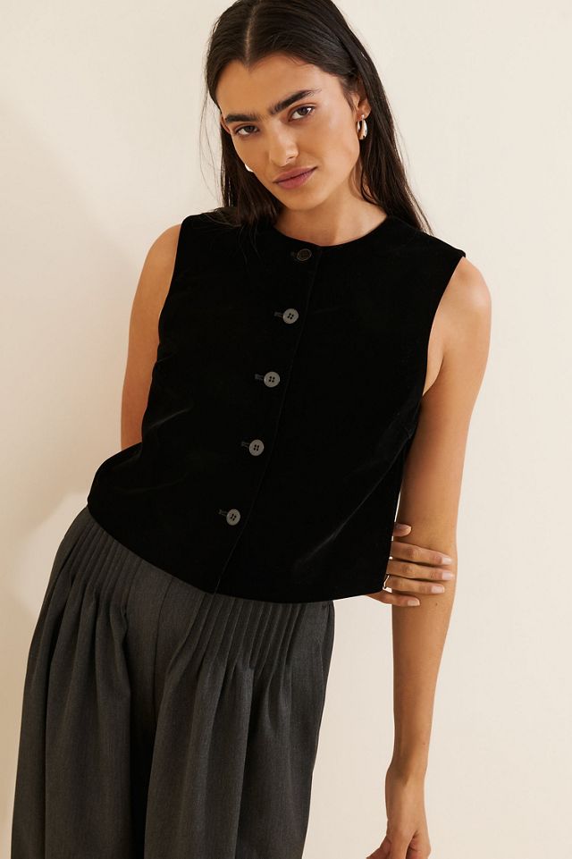 Dolan Velvet Button-Up Vest #2