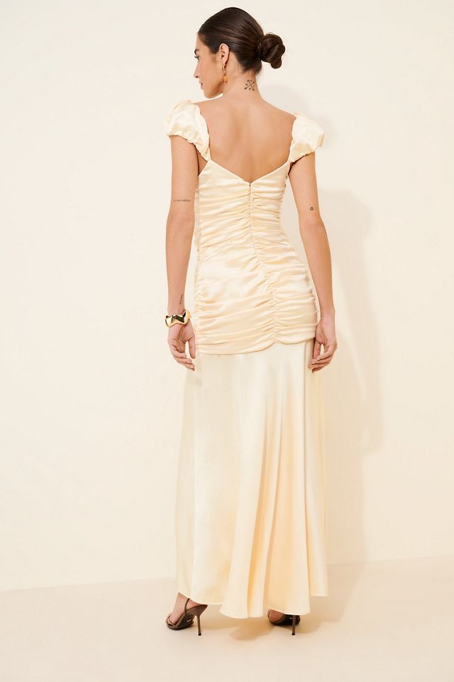 BHLDN Rouched Cutout Maxi Dress #1