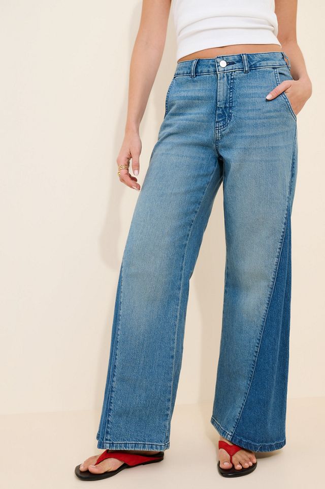 The Astra Colorblock Flare Jeans #2