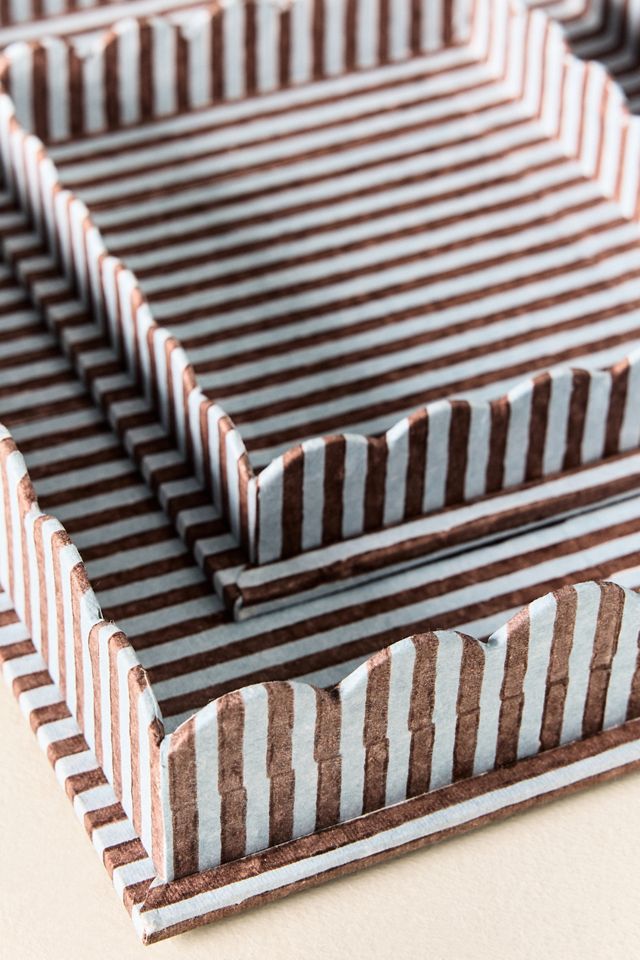 Craft Boat Striped Scalloped Trays, Set of 2 #2