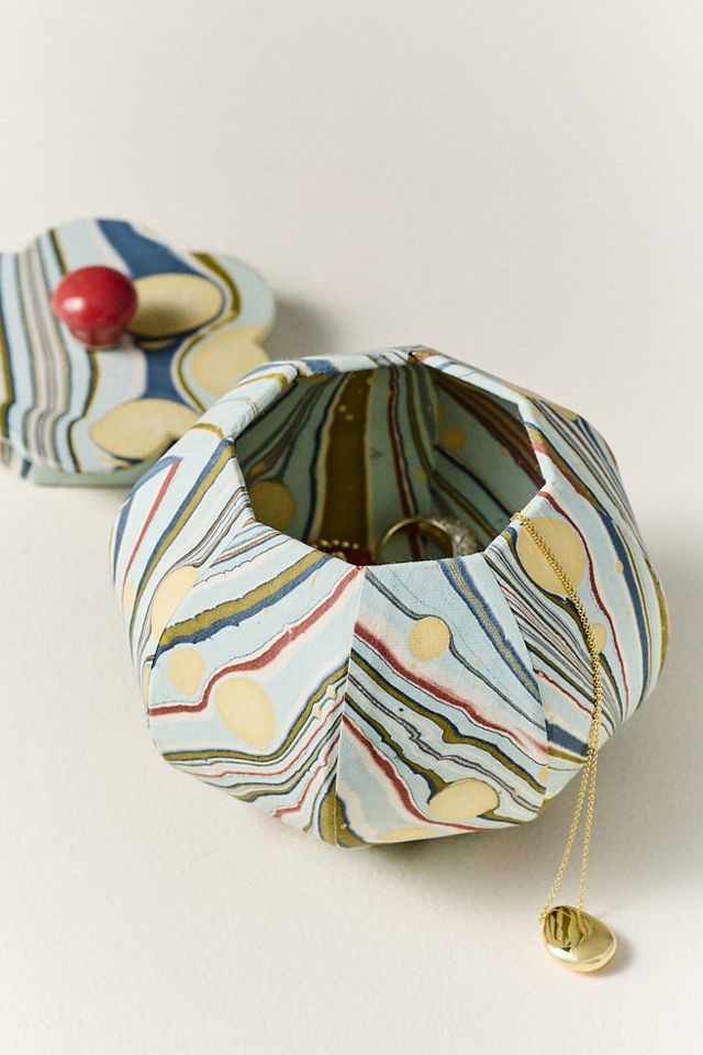 Hand-Marbled Lidded Trinket #2