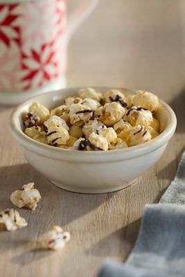 Poppy Peppermint Bark Popcorn