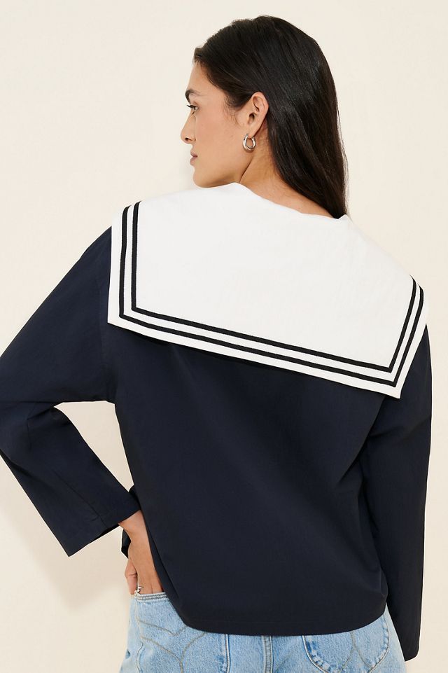 FRENCHMAUVE Sailor Collared Jacket #1