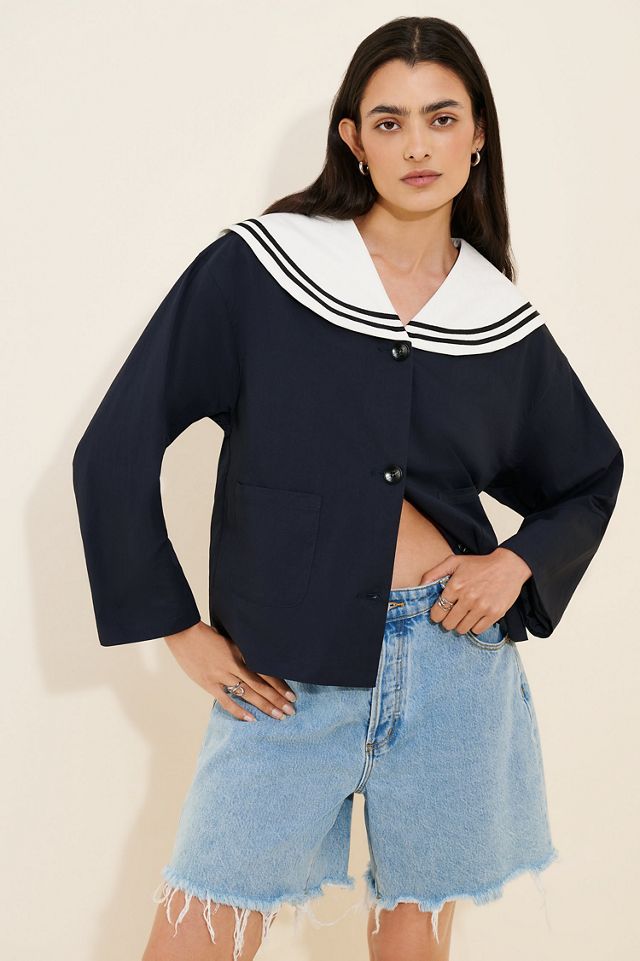 FRENCHMAUVE Sailor Collared Jacket #3