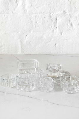 Old Flame Candle Co. Vintage Crystal Salt and Pepper Cellars | AnthroHome