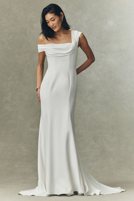 Jenny Yoo Jenny By  Suri Off-shoulder Crepe Wedding Gown In White