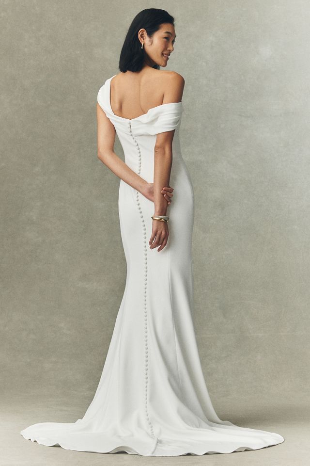 Jenny by Jenny Yoo Suri Off-Shoulder Crepe Wedding Gown #1
