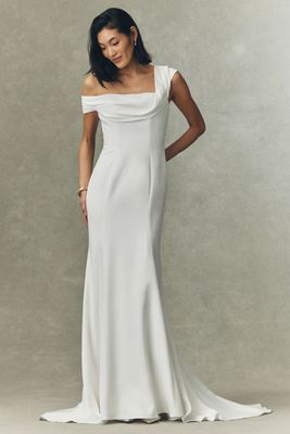 Jenny by Jenny Yoo Suri Off-Shoulder Crepe Wedding Gown