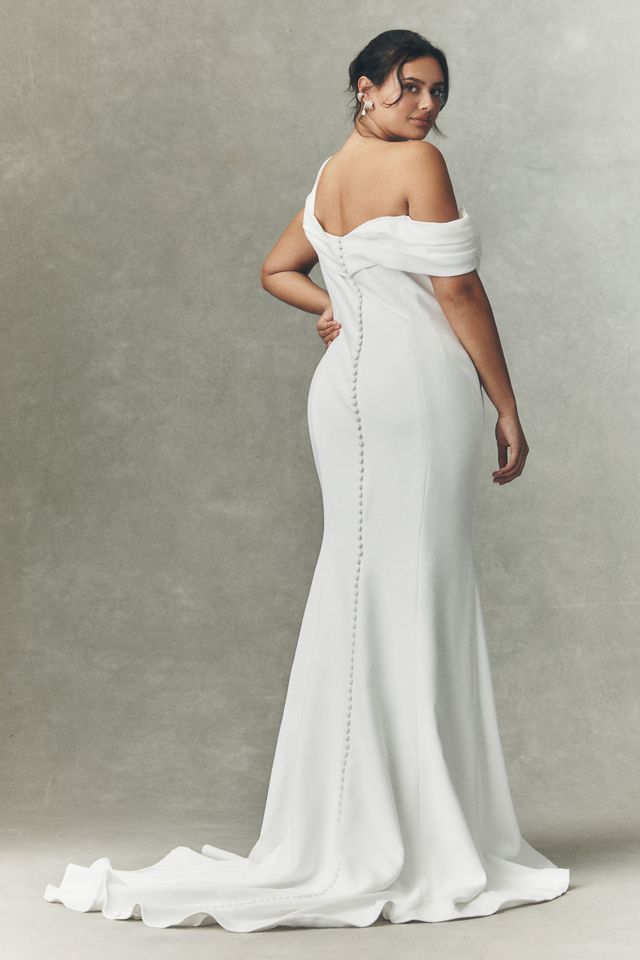 Jenny by Jenny Yoo Suri Off-Shoulder Crepe Wedding Gown #4