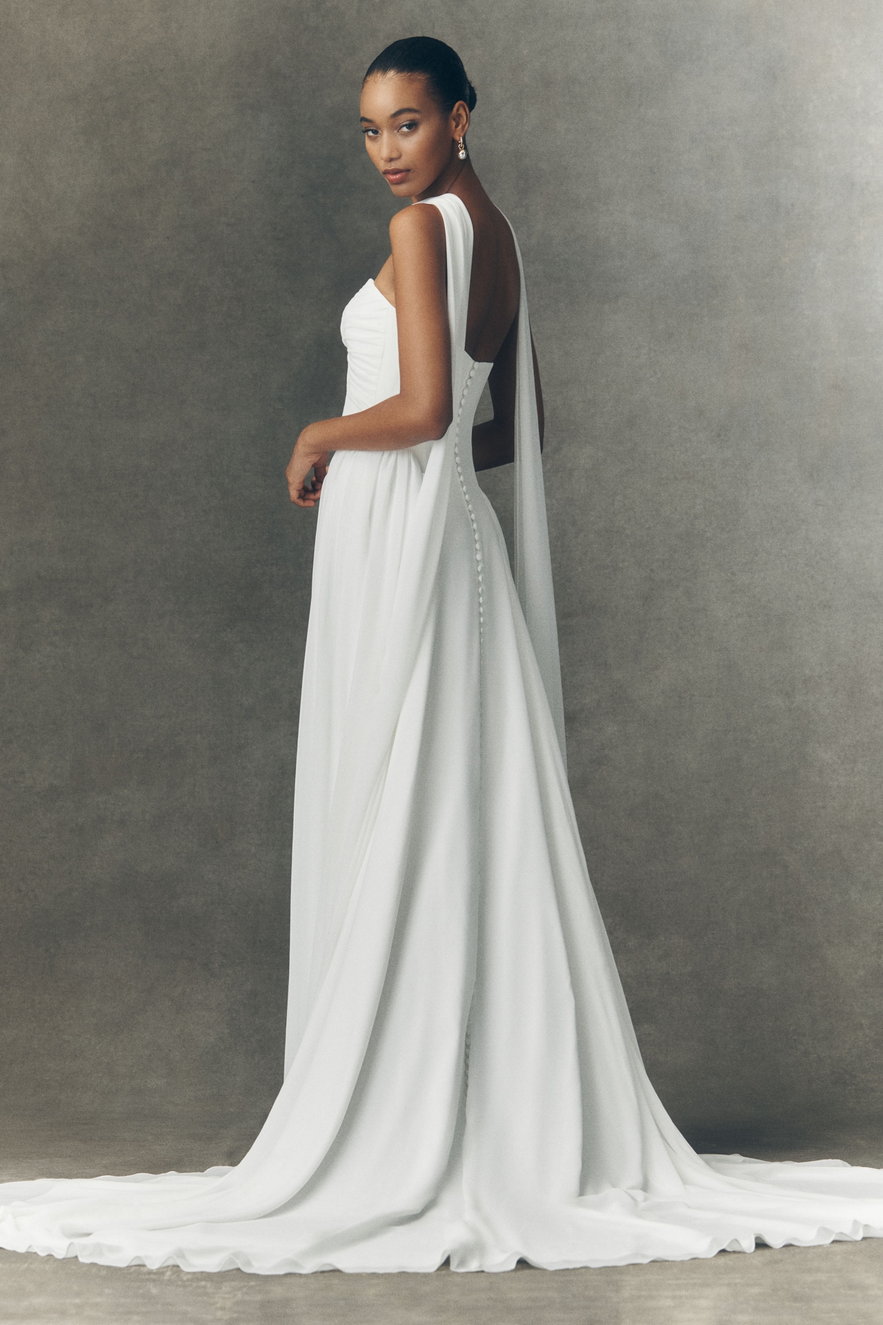 Jenny by Yoo Shiloh Strapless Chiffon Wedding Gown