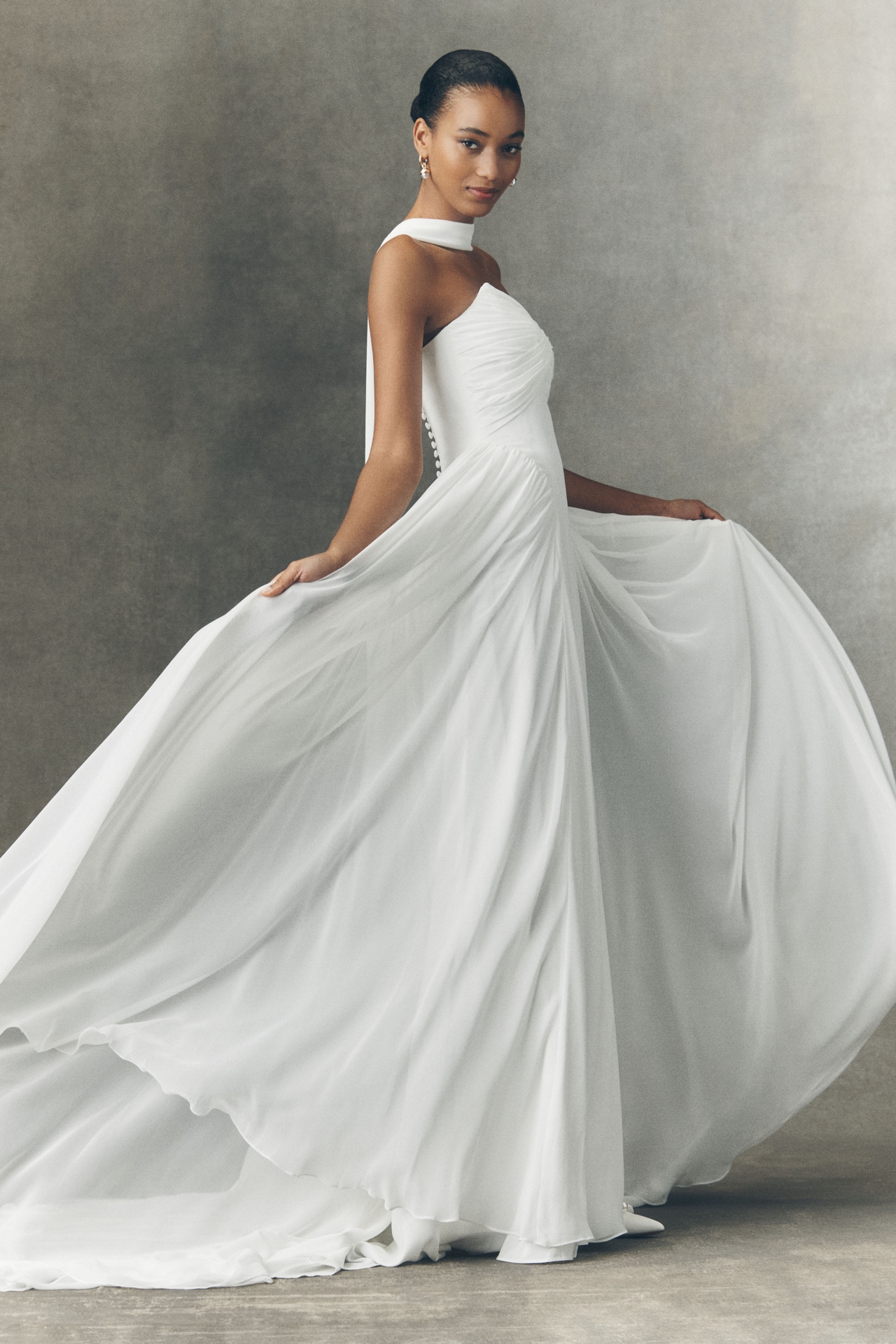 Jenny by Yoo Shiloh Strapless Chiffon Wedding Gown