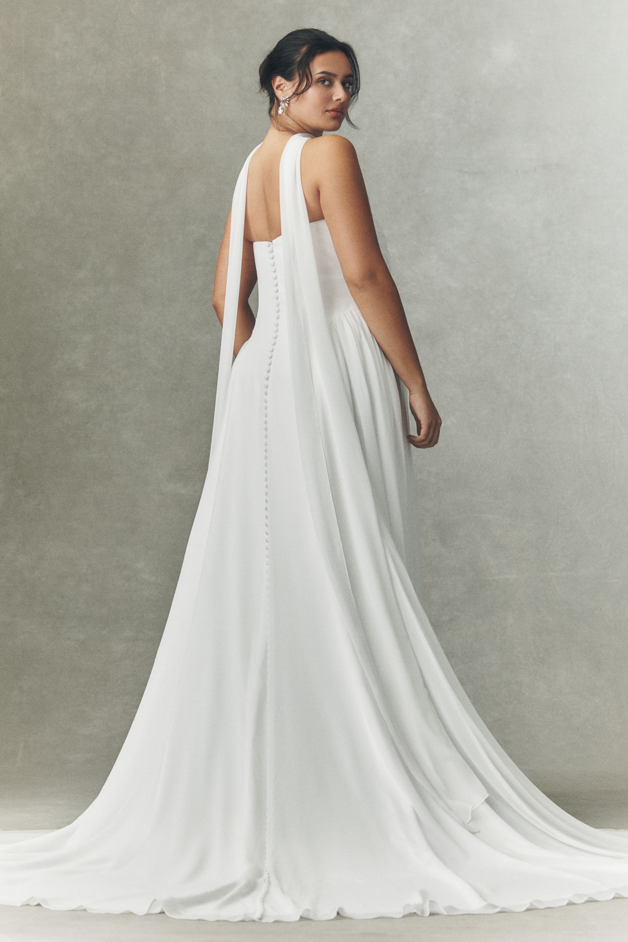 Jenny by Yoo Shiloh Strapless Chiffon Wedding Gown