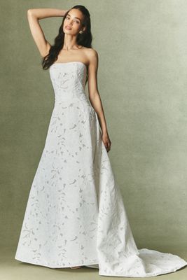 slim fit dress slacks Plus Size Green Floral Wedding Dress