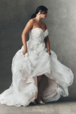 Anthropologie Weddings x Pronovias Tarya Strapless Wedding Gown