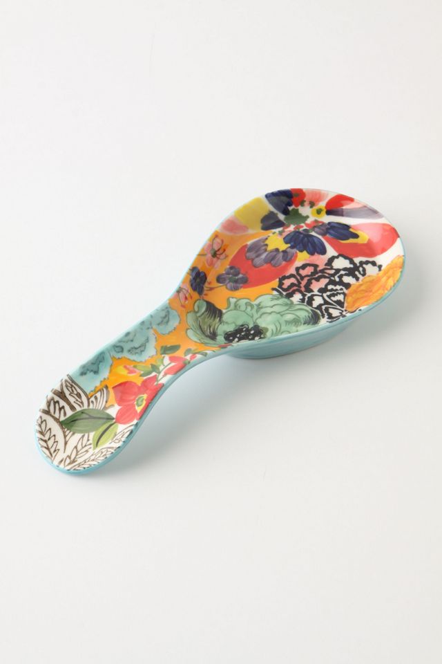 Painted Amaryllis Spoon Rest #1