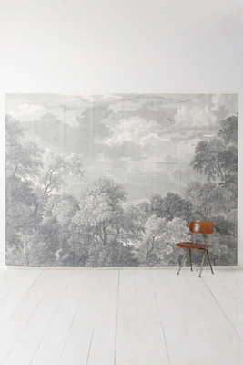 Etched Arcadia Floral Landscape Mural - Thumbnail 2