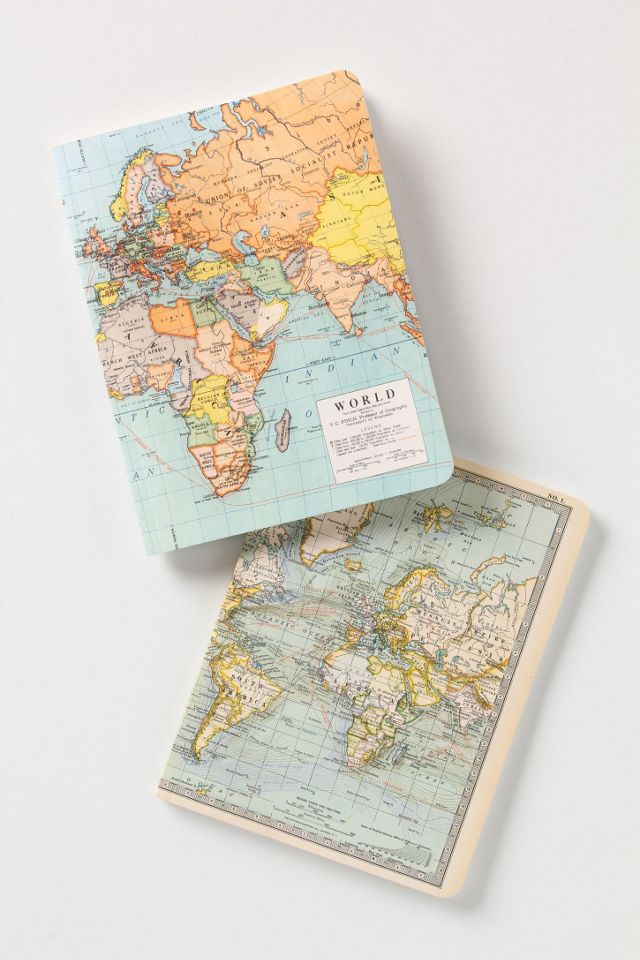 Vintage Map Notebooks #1