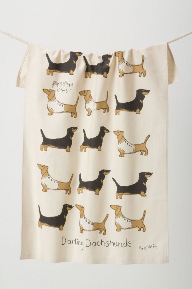 Darling Dachshunds Dishtowel #1