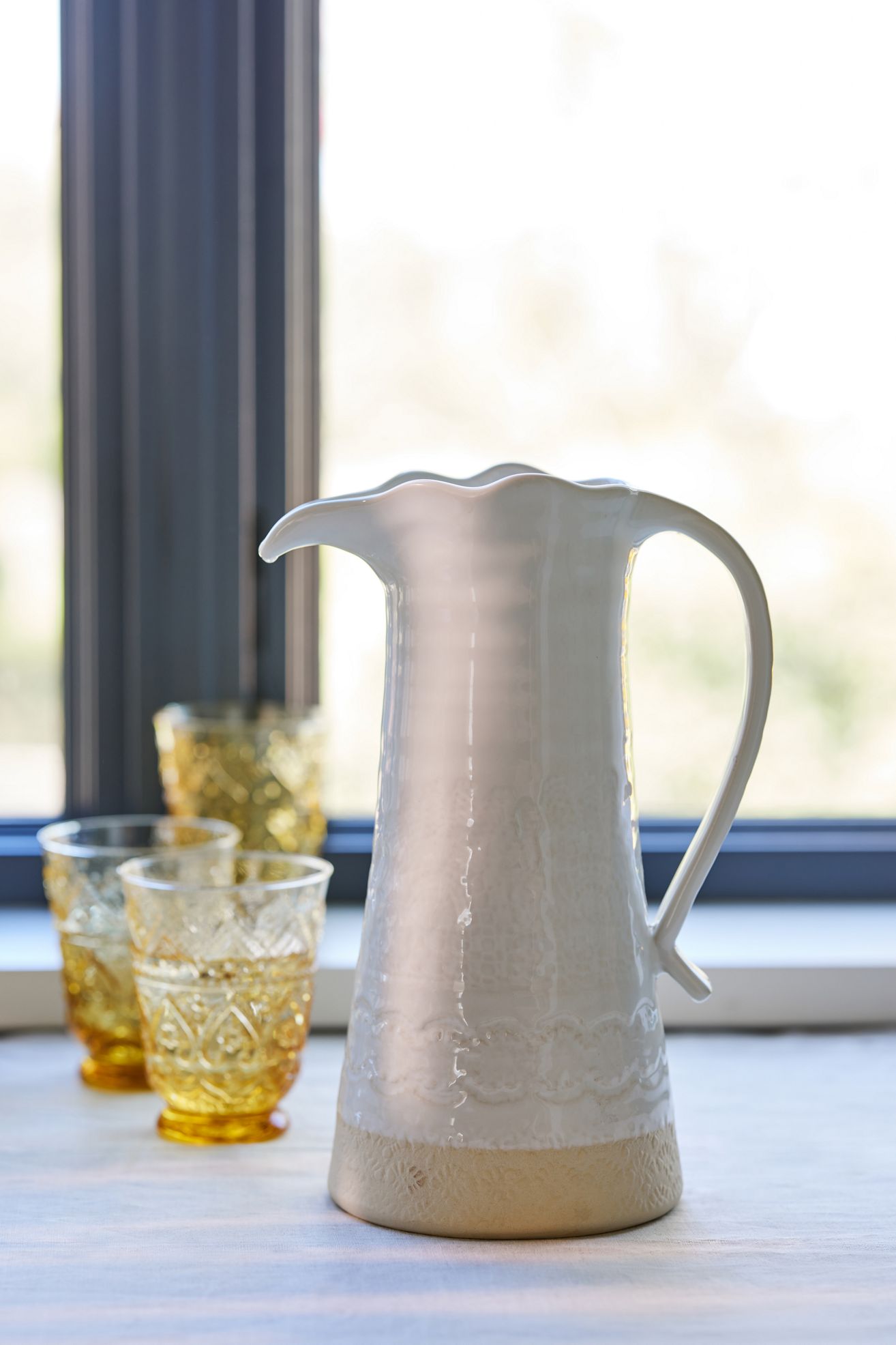 Old Havana Pitcher - White, Pitcher