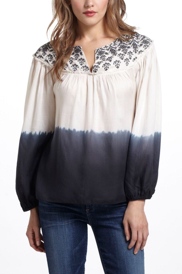 Dip-Dye Peasant Blouse #1