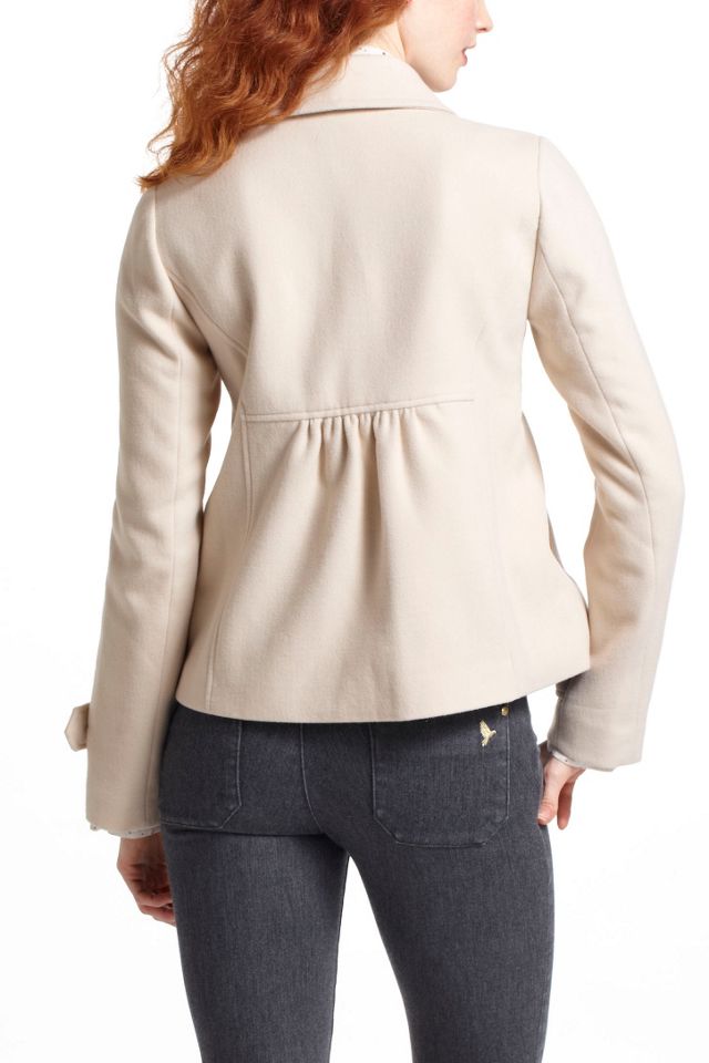 Asymmetric Cropped Peacoat  #2