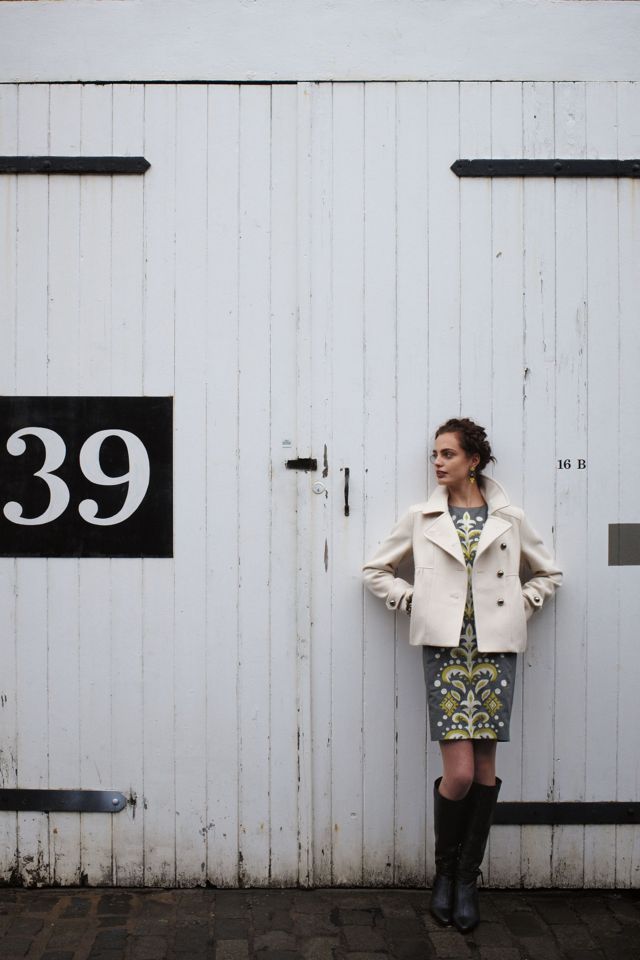 Asymmetric Cropped Peacoat  #3