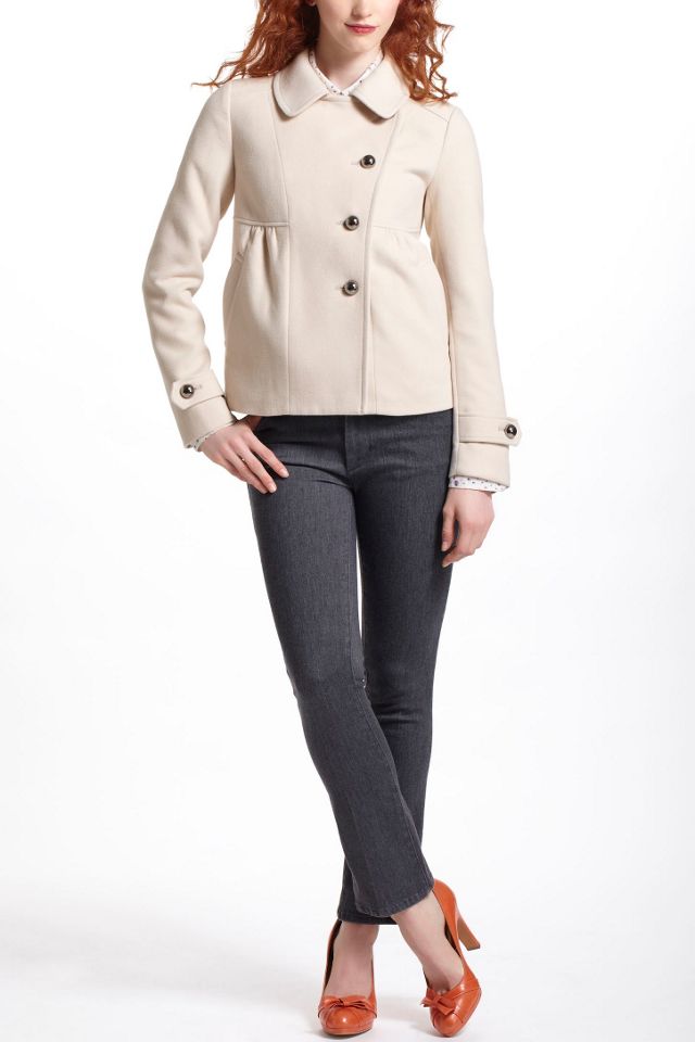 Asymmetric Cropped Peacoat  #4