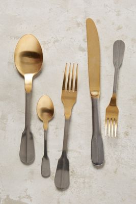 Gold-Tipped Flatware