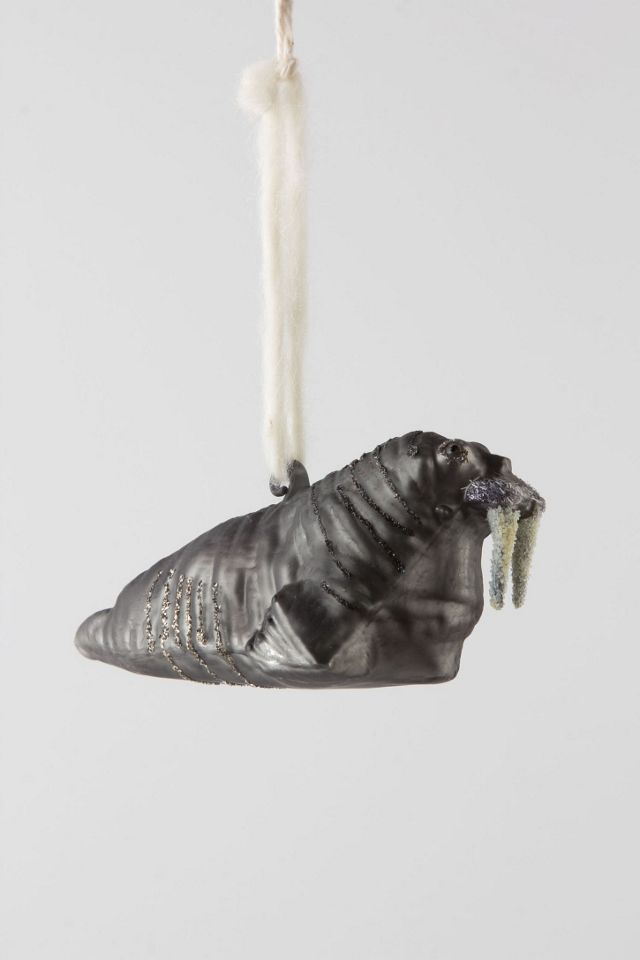 Frosted Walrus Ornament #1